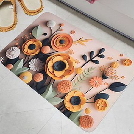 3D Absorbing Floor Mat Water Absorbent Non-Slip Door & Bathroom Mat