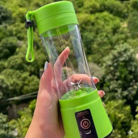 Rechargeable Electric Juicer with 6 Blades-Green