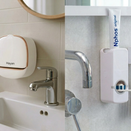 Automatic Toothpaste Dispenser-1 pcs with Luxury Soap Dispenser-1Pcs (comboo set)